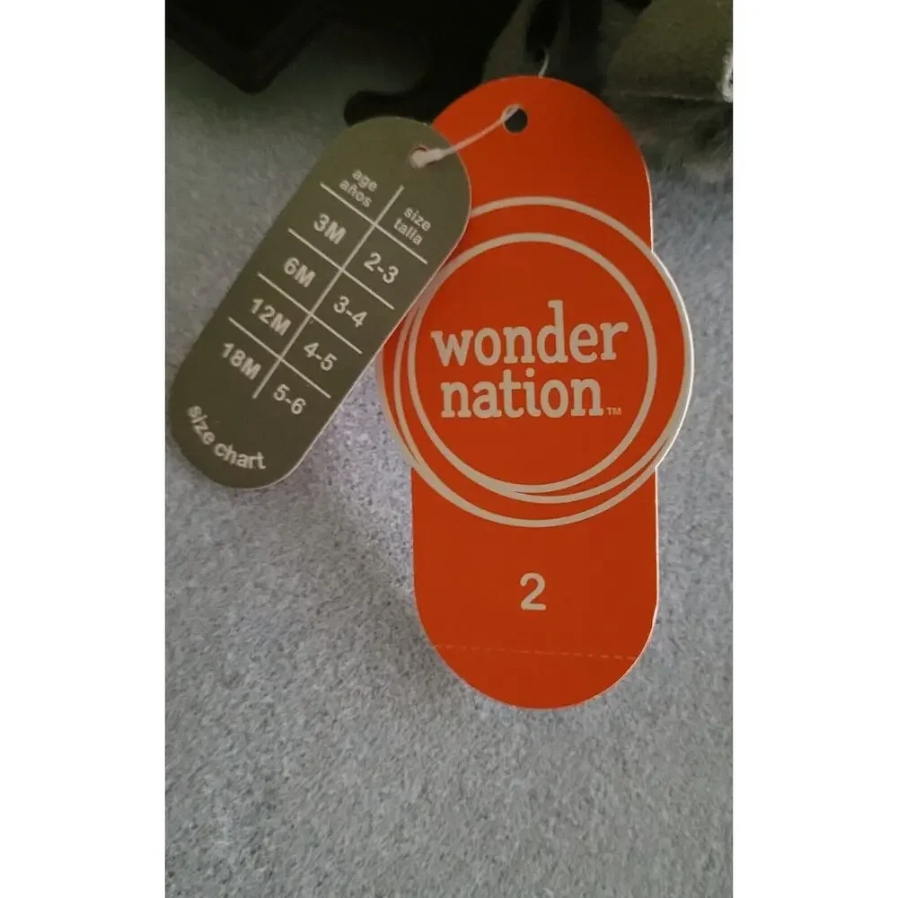 WONDER NATION Infant Girls Faux Shearling Grey Boots--Sz 2--New!
